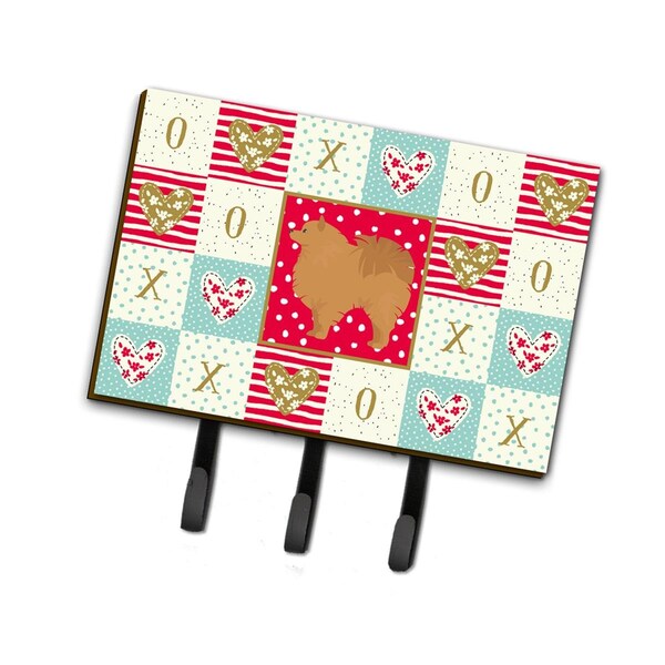 Carolines Treasures 6 x 2 x 9 in. Pomeranian No.1 Love Leash or Key Holder CK5877TH68 - main